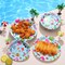 120 Pcs Summer Party Paper Plates Disposable Round Paper Plate